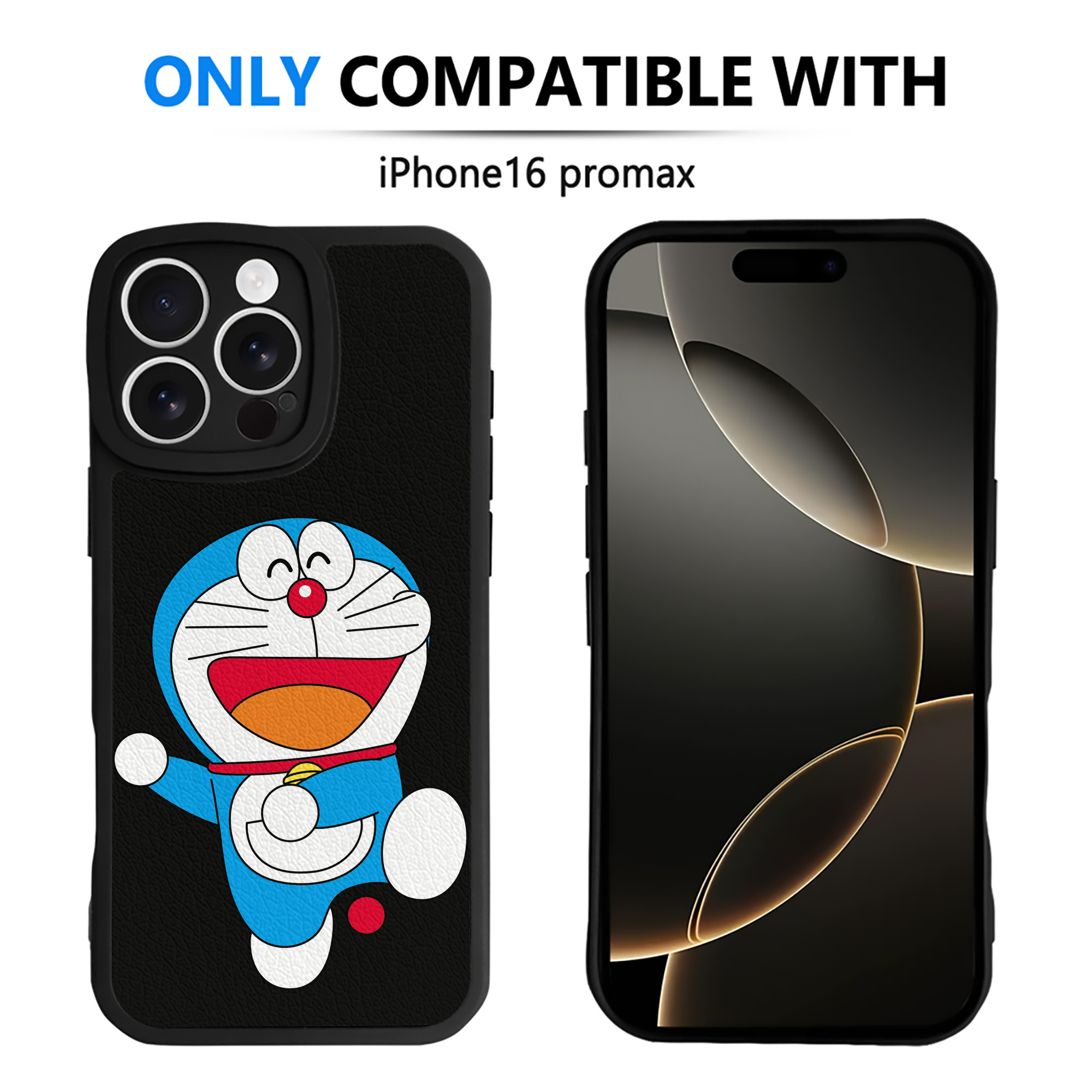 （画像用） ドラえもん Doraemon 【iPhone 16シリーズ対応】シリコンスマホケース（レザー調） 材質：シリコン